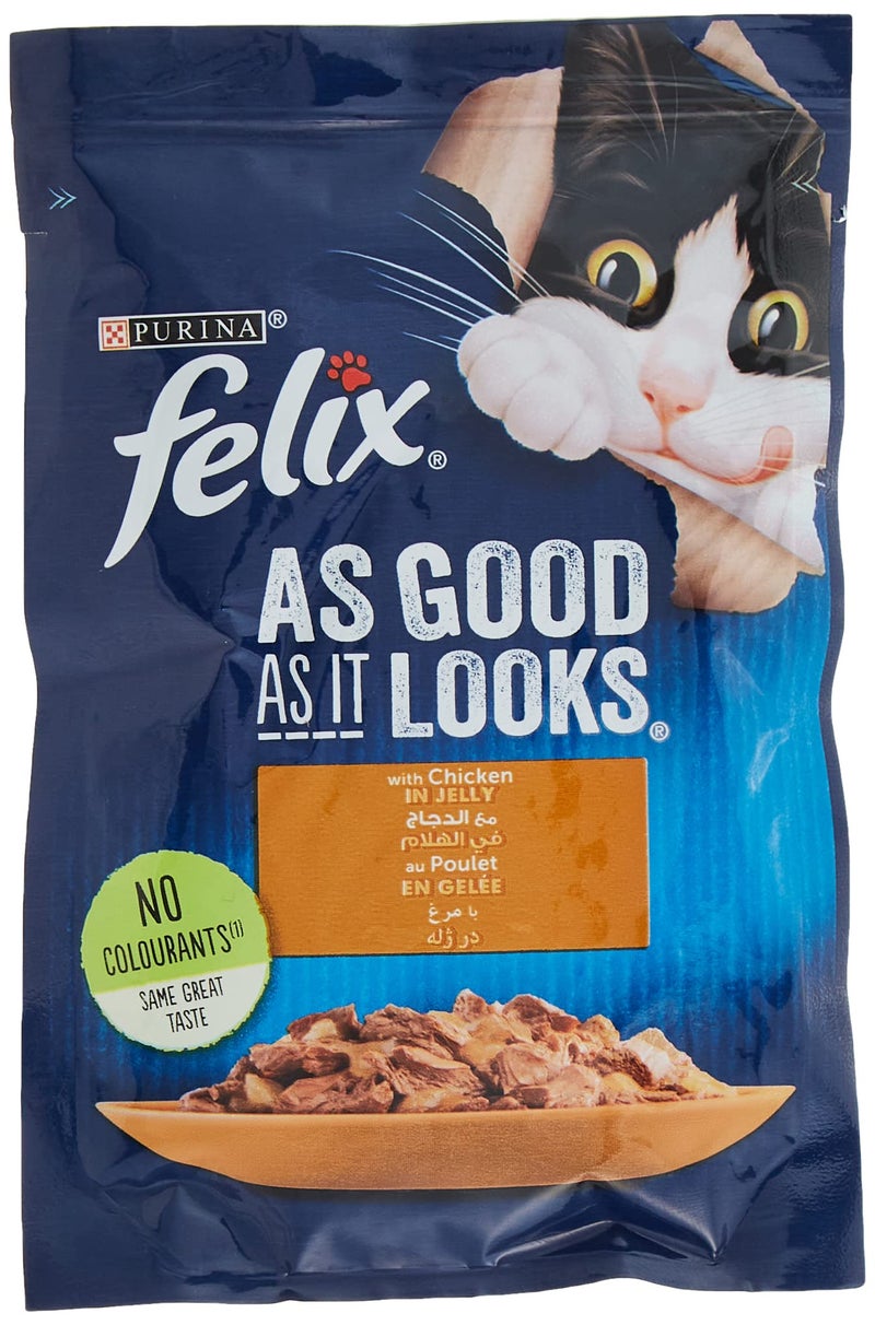 Nestle Nestlé Purina Felix Cat Food With Chicken Pouch 85g Pack of 26 - Image 2