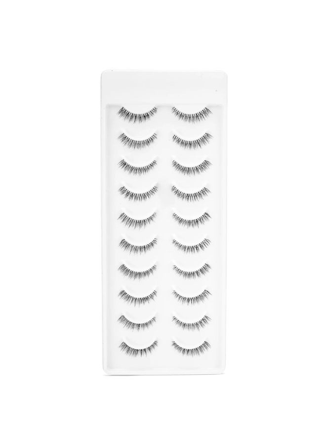 Recode RE06 Featherlight Eyelashes-Transparent Band,Pack of 10 - Image 1
