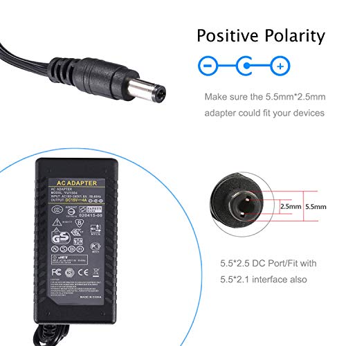 COOLM 15V 4A Power Supply - COOLM 15V 4A 60W Power Adapter Charger 100-240V AC to DC Converter 5.5x2.5mm Replacement 15V 3.5A 3A 2.5A - Image 2