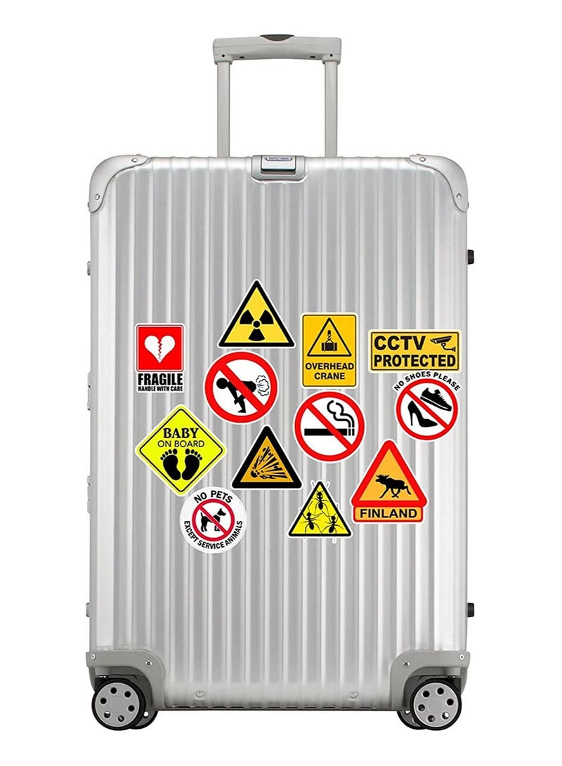 50Pcs Traffic Signs Decals Funny Traffic Warning Signs Stickers Workplace Safety Signs Graphics Exit Sign - Image 5