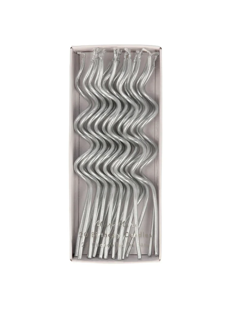 Meri Meri Silver Swirly Candles