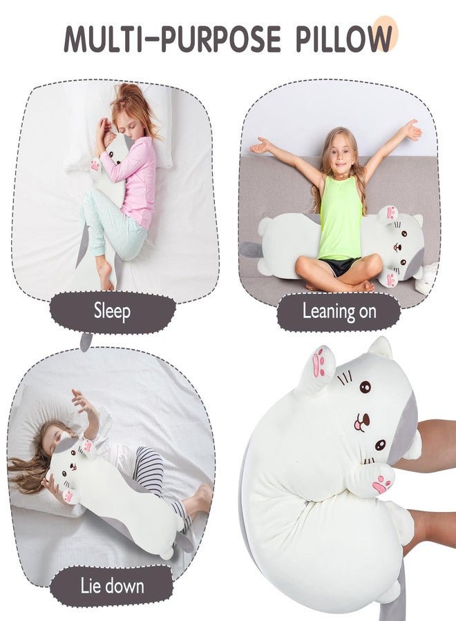 Dalmao 44 inch Giant Cat Stuffed Long Body Pillow, Jumbo Cat Stuffed Animal, Soft Plush Toy Cuddle Plushies Gift for Kids Boys Girls Birthday - Image 5