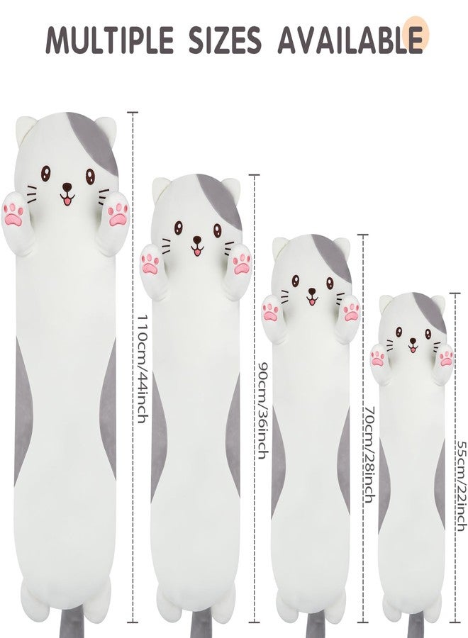 Dalmao 44 inch Giant Cat Stuffed Long Body Pillow, Jumbo Cat Stuffed Animal, Soft Plush Toy Cuddle Plushies Gift for Kids Boys Girls Birthday - Image 2