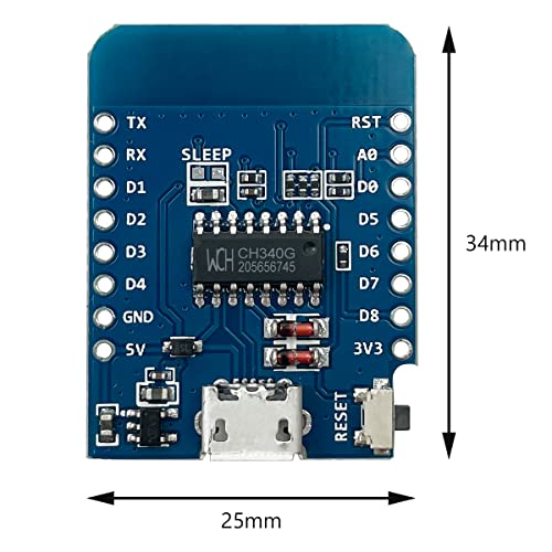 Hosyond 5Pcs D1 Mini NodeMcu ESP8266 ESP-12F WiFi Module Development Board Compatible with Arduino/WeMos D1 Mini - Image 5