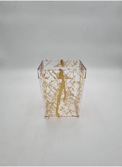 Small Gold Acrylic Wastebasket 15.15.16cm