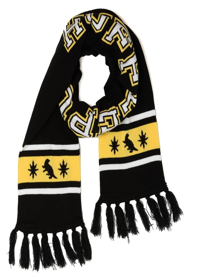 هاري بوتر طقم وشاح وقبعة محبوكة من عالم هاري بوتر السحري، يضم منازل جريفندور، وسليذرين، ورافنكلو، وهفلباف، مقاس واحد (هفلباف) - Image 3