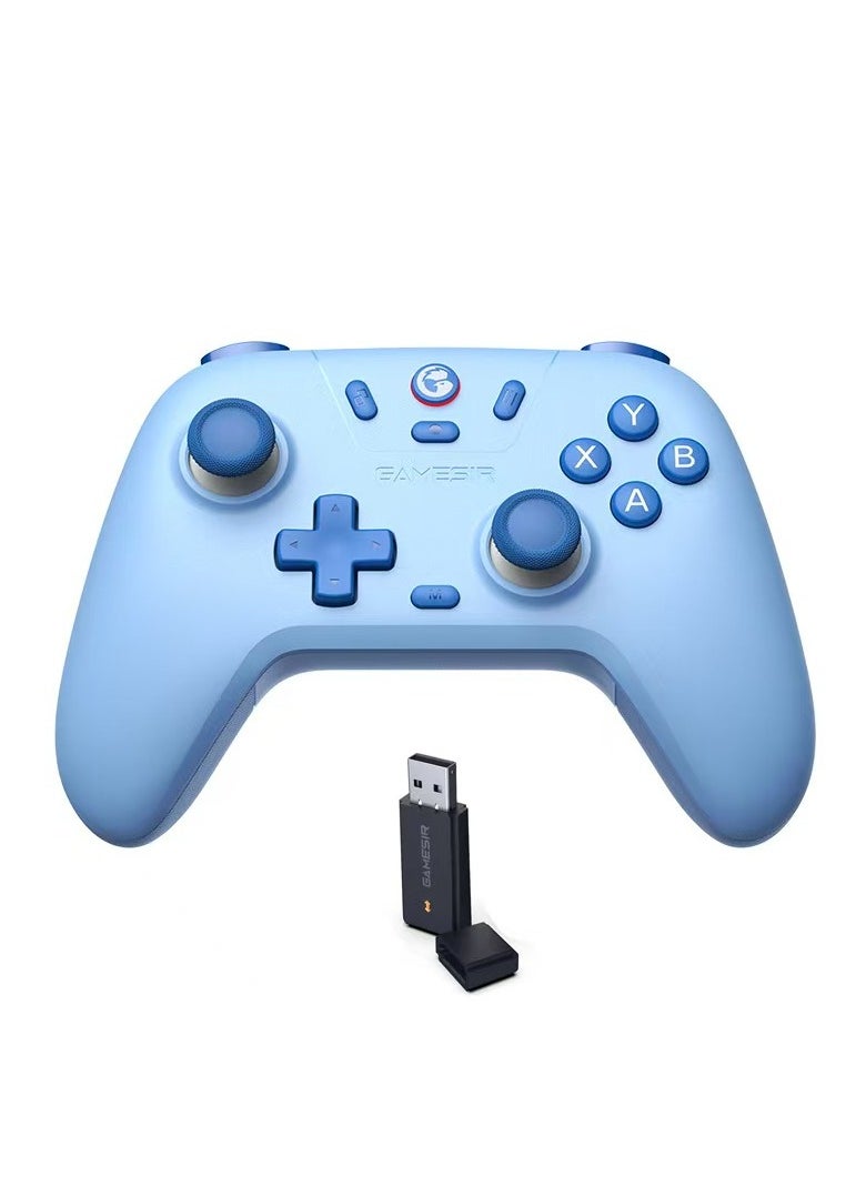ماركة غير محددة وحدة تحكم GameSir Nova Lite اللاسلكية 2.4 جرام لأجهزة الكمبيوتر التي تعمل بنظام Windows وiPhone وAndroid وSwitch وSteam Deck، وحدة تحكم ألعاب بلوتوث مع مشغل تأثير هول وتوربو واهتزاز هدير (أزرق محيطي)  - Image 1