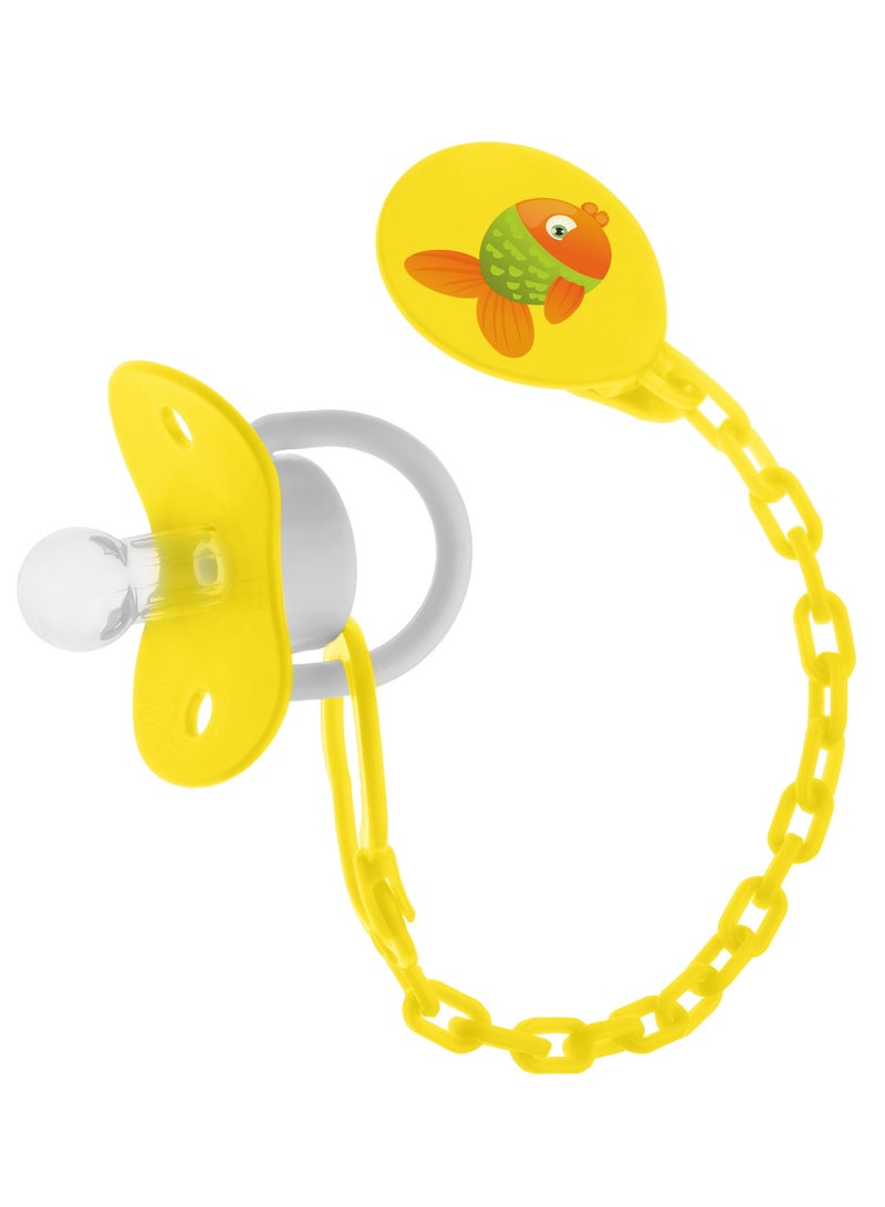 بابلز سكاته عادية بسلسلة اشكال مختلفة-اصفر حديثى الولادة - Image 1