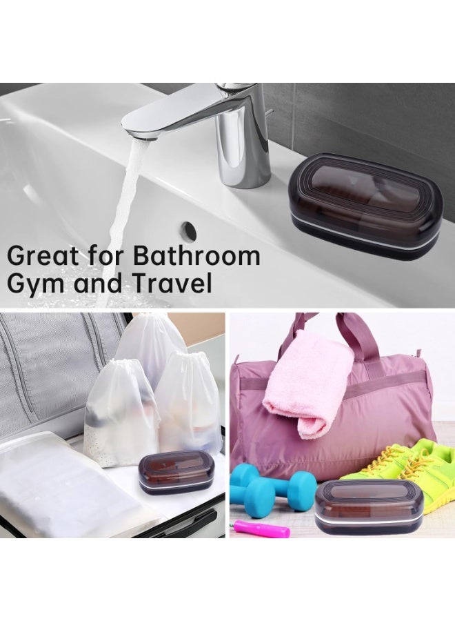 2 Pack Travel Case Shampoo bar, Shampoo Bar Holder, Travel Soap Container, Large Soap Box, Soap Dish with Draining Layer, Case for Bathroom - Image 4