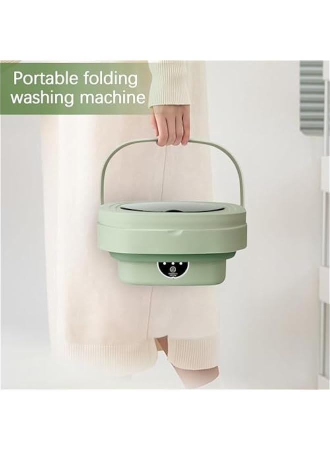HOOKOR Portable Washing Machine, 8.5L Mini Foldable Washer and Spin Dryer Small Foldable Bucket Washer for Apartment Camping, RV, Travel, Underwear, Socks, Baby clothes, Personal (Green) - Image 5