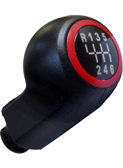 6 Speed ​​Gear Shift Knob for Opel Astra H, Corsa D - Red