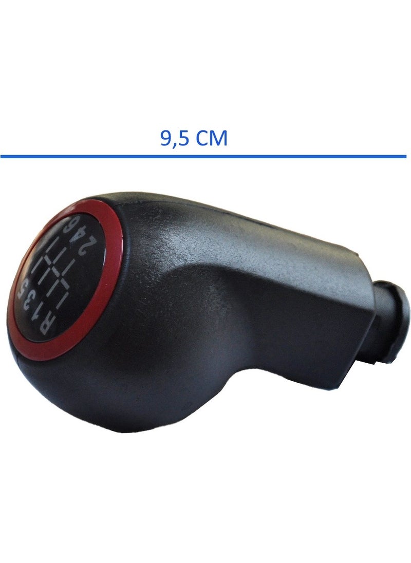 Alpha Auto Part - 6 Speed ​​Gear Shift Knob for Opel Astra H, Corsa D - Red - Image 1