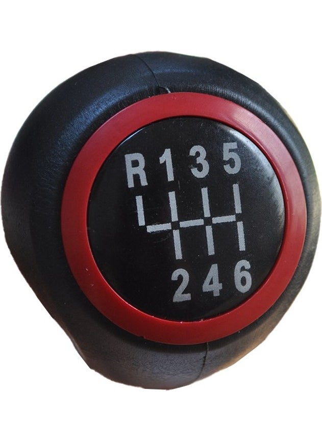 Alpha Auto Part - 6 Speed ​​Gear Shift Knob for Opel Astra H, Corsa D - Red - Image 1