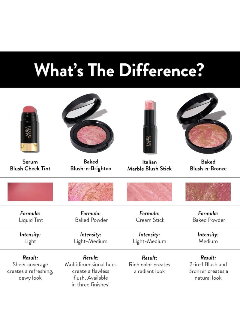 LAURA GELLER NEW YORK Baked Blush n Brighten Marbleized Blush Coral Cove Creamy Lightweight Natural Finish - Image 5