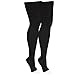 NuVein Medical Compression Stockings 2030 mmHg Support Women Men Thigh Length Hose Open Toe Black 2XLarge - Image 1