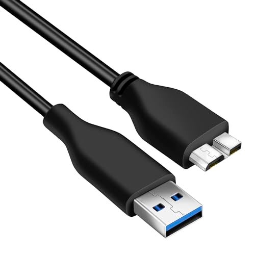 SaiTech IT 3 Feet USB 3.0 Cable A to Micro B high Speed Upto 4.8 Gbps Data Transfer Cable for Portable External Hard Drive - Black - Image 3
