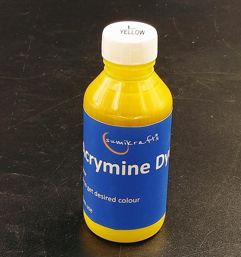 sumikrafts acrymine dye Lemon Yellow 100ml for Textile PrintingScreen PrintingHand Block PrintingArts and Crafts