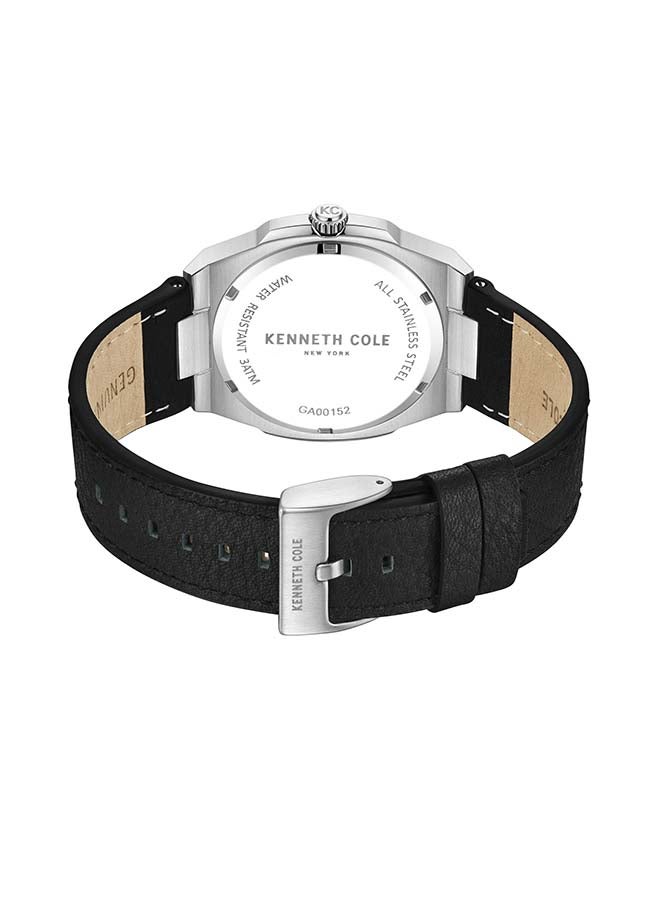 Kenneth Cole New York Modern Classic 43mm Quartz Analog Black Dial Watch For Men - Image 2