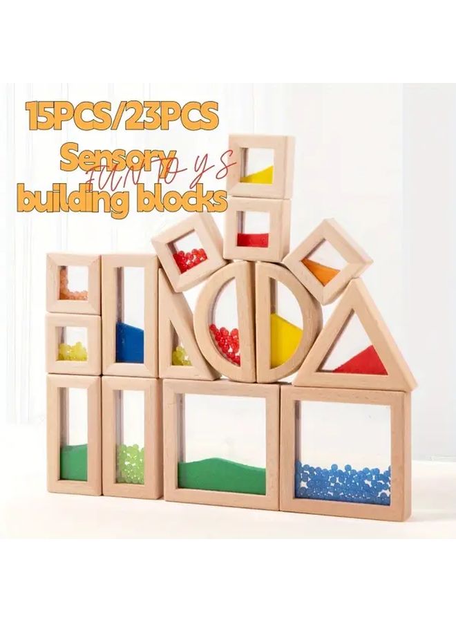 15PCS Sensory Building Blocks Set STEM Learning Toys For 1 3 Years Old Kids - Image 1
