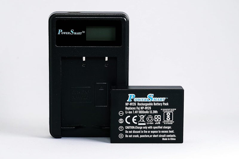 smart pro شاحن بطارية LCD USB مفرد Power Smart NP-W126 / NP-W126S لفوجي فيلم X-T1 X-T2 X-T3 X-T10 X-T20 X-T30 X-T30 II X-T100 X-T200 X100F X100V X-S10 X-A5 X-A10 X-E4 X-Pro2 X-Pro3 - Image 1