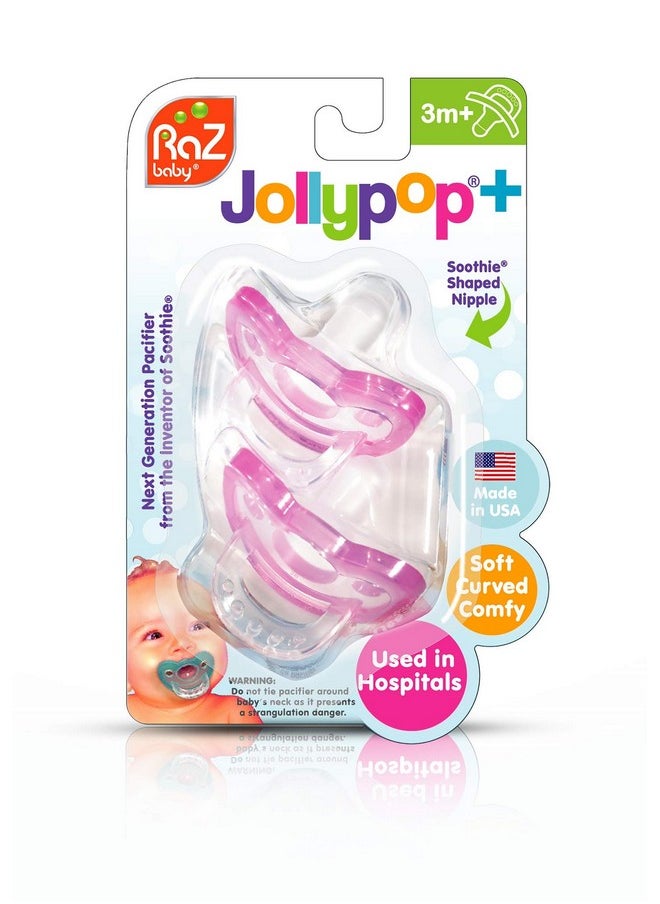 Jollypop Baby Pacifier Plus 3M+ Pink Double Pack - pzsku/ZD642270D6F0874203902Z/45/_/1697459875/028b7823-ab07-4cd4-be4b-cddda2b24ddf