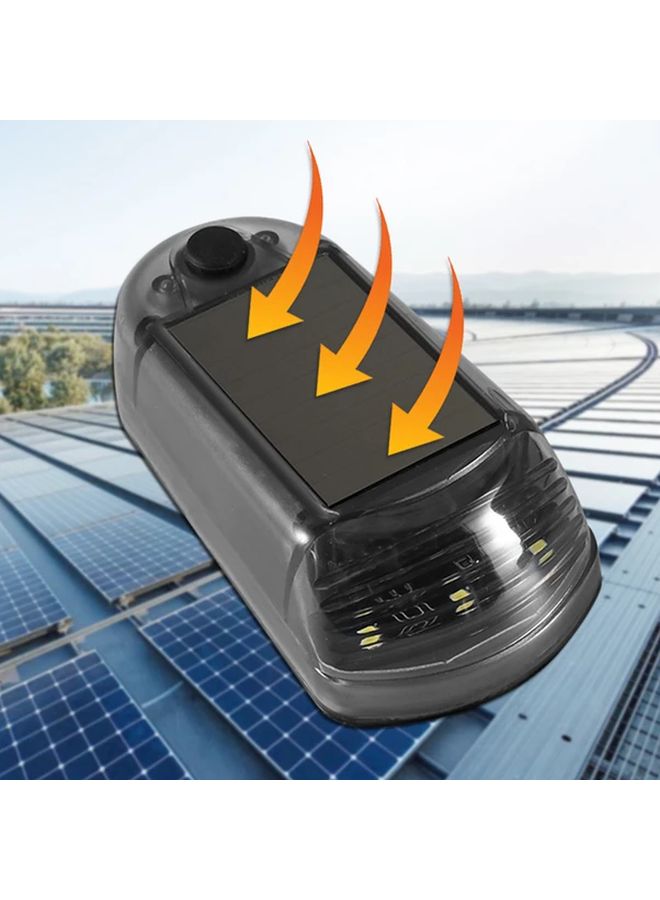 4 قطع زينه سياره LED ابيض بالطاقه الشمسيه سهل التركيب مضاد للتصادم ديكورات سيارات ودراجات ناريه السلامه - Image 3