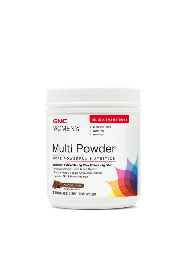 GNC Women's Multi Powder - Chocolate | Supports Overall Women’s Wellness, Heart Health, Energy Production | 30 Servings - Image 1
