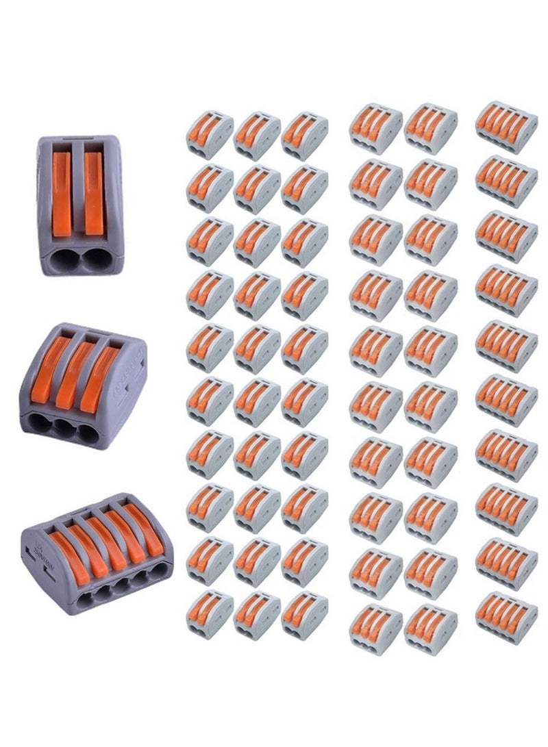 60 Pcs Lever Nut Wire Connectors Electrical Connector Assortment Pack Compact Splicing Connector Kit - Image 2