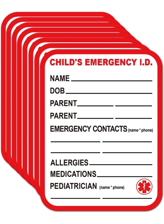 Remarkable Infant I.C.E. (in Case of Emergency) Car Seat Sticker Safety Information - Child Emergency Contact Car Seat Safety Alert Attachment Tag Stickers - Image 1