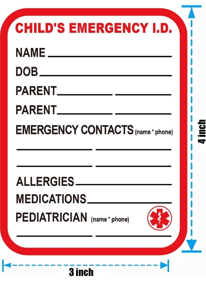 Remarkable Infant I.C.E. (in Case of Emergency) Car Seat Sticker Safety Information - Child Emergency Contact Car Seat Safety Alert Attachment Tag Stickers - Image 2