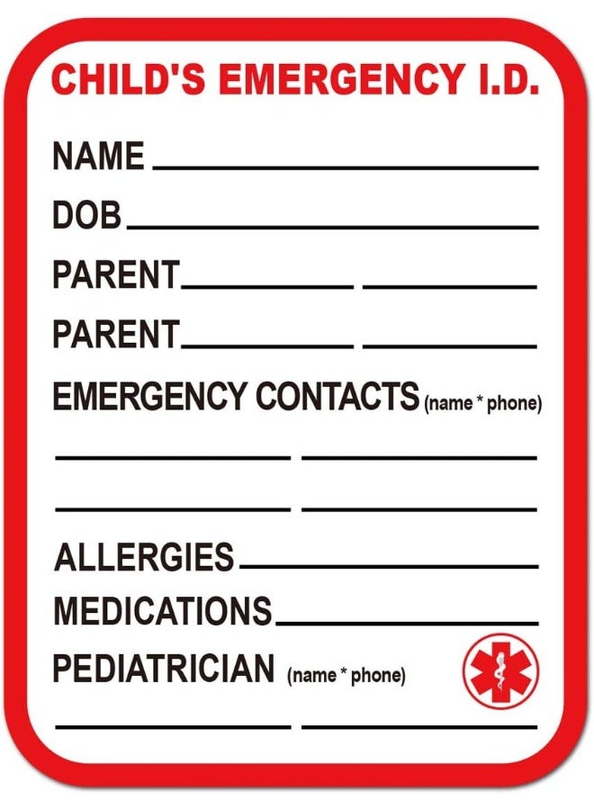 Remarkable Infant I.C.E. (in Case of Emergency) Car Seat Sticker Safety Information - Child Emergency Contact Car Seat Safety Alert Attachment Tag Stickers - Image 4