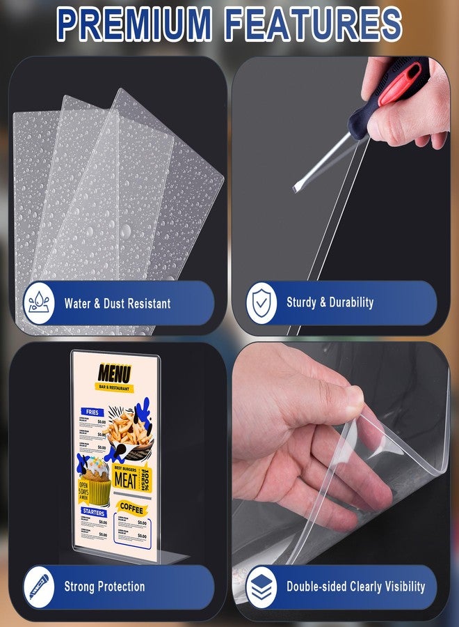 AKONEGE 10PCS Menu Covers 8.5" x 14" Rigid Print Protectors Clear Plastic Page Sheet Protectors for Legal Size Paper, Top Loading Hard Plastic Paper Sleeves for Poster Document Photo Birth Certificate - Image 3