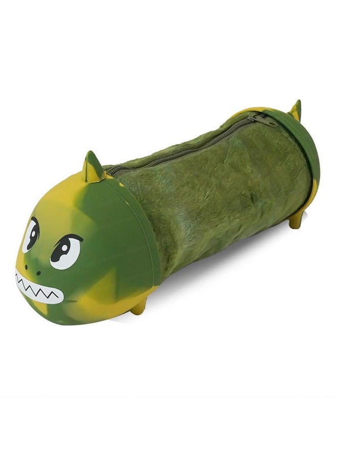 FunBlast Pencil Pouch for Girls, Soft Plush Pouch for Girls, Multipurpose Zipper Fur Pouch, Aesthetic Pouch for Girls, Kawaii Pencil Case, Cute Pouches for Girls, Return Gift for Kids (Green) - Image 1