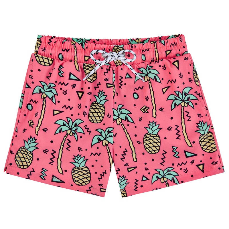 Durio Baby Boy Swim Trunks Quick Drying Swimsuit Baby Boy Bathing Suit Summer Swimwear Pink Pineapple 12-18M - Image 1