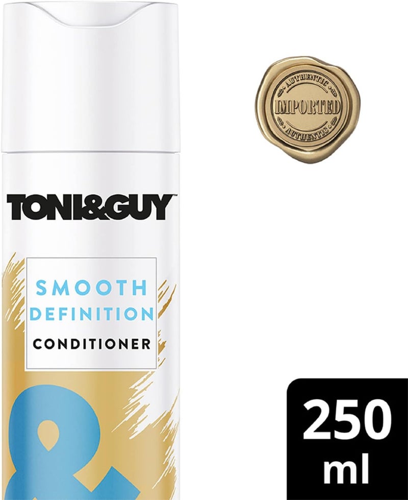 Toni & Guy Smooth Definition straightening smoothing Conditioner for Dry Frizzy Hair 250ml - Image 1