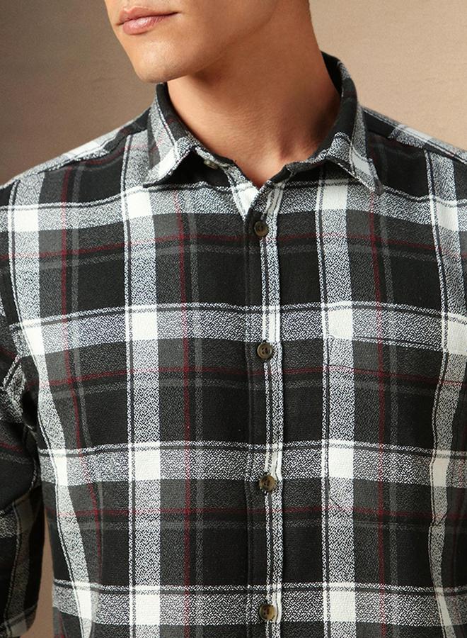 Dennis Lingo Dennis Lingo Checked Button Down Casual Shirt  - Image 4
