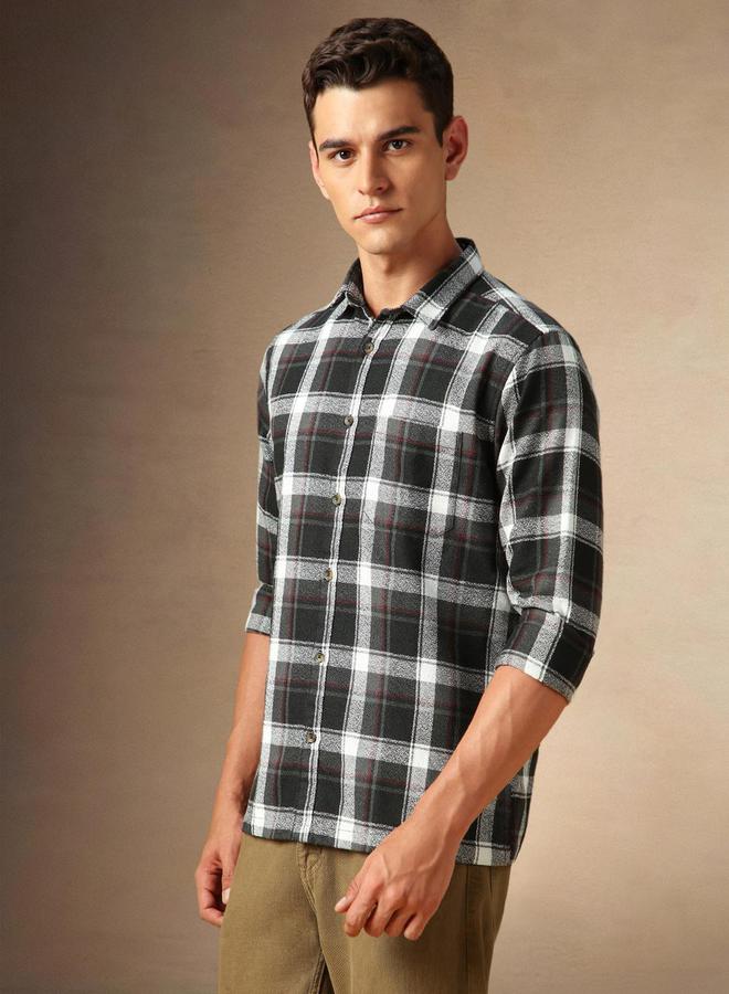 Dennis Lingo Dennis Lingo Checked Button Down Casual Shirt  - Image 2