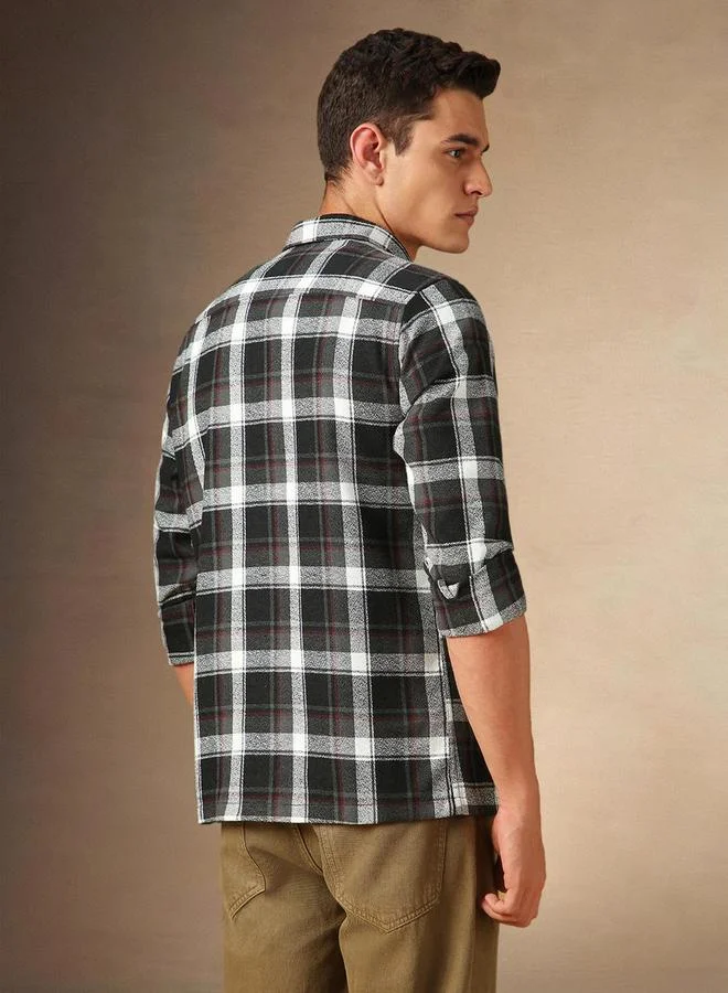 Dennis Lingo  Checked Button Down Casual Shirt for Men | Best Price UAE
