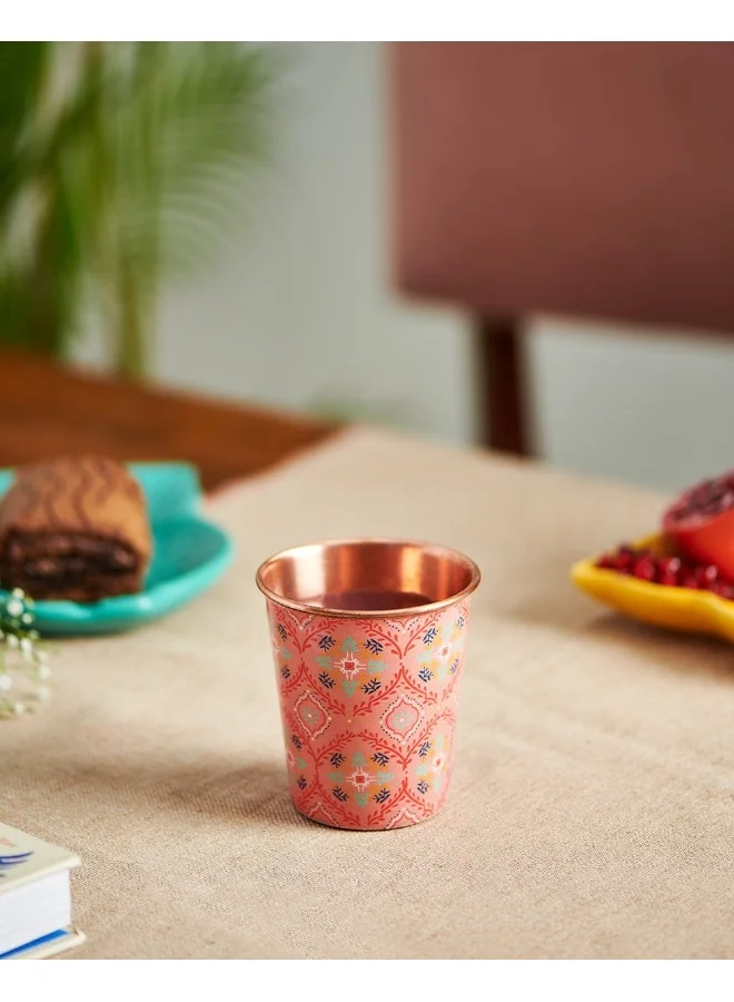 Chumbak Moroccan Tile Copper Tumbler, 300ml
