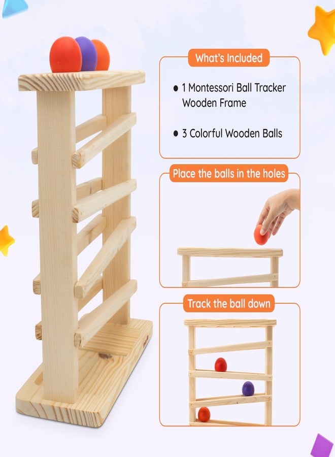 Tinker Box TinkerBox Wooden Ball Tracker | 12+ Months | Montessori Rolling Ball Toy for Toddlers & Kids | STEM Learning Puzzle for Visual Tracking & Motor Skills Development | Safe & Durable Wooden Toy - Image 3