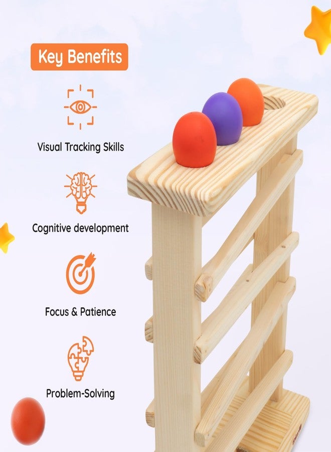Tinker Box TinkerBox Wooden Ball Tracker | 12+ Months | Montessori Rolling Ball Toy for Toddlers & Kids | STEM Learning Puzzle for Visual Tracking & Motor Skills Development | Safe & Durable Wooden Toy - Image 5