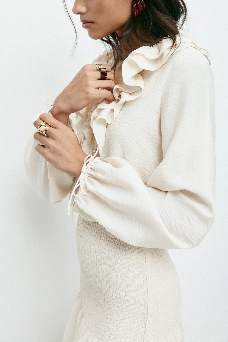 H&M  Flounced crêpe dress for Women | Best Price UAE
