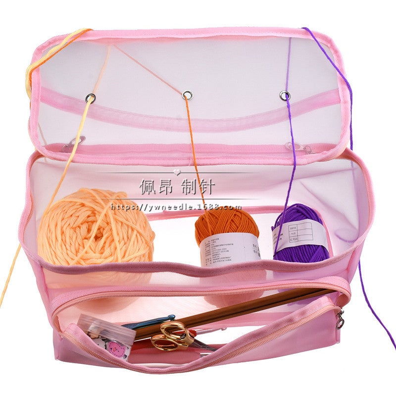 Diy Hand Knitting Tools Crochet Thread Storage Bag Mesh Wool Storage Bag Gauze Mesh Storage Bag Factory - Image 3