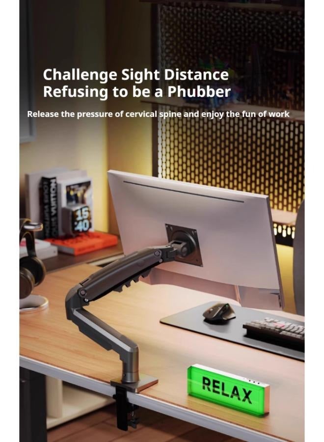 Generic Monitor Desk Mount Stand Full Motion Swivel Monitor Arm with Gas Spring for 17-30''Monitors(Within 4.4lbs to 19.8lbs) Computer Monitor Stand（Black）  - Image 2