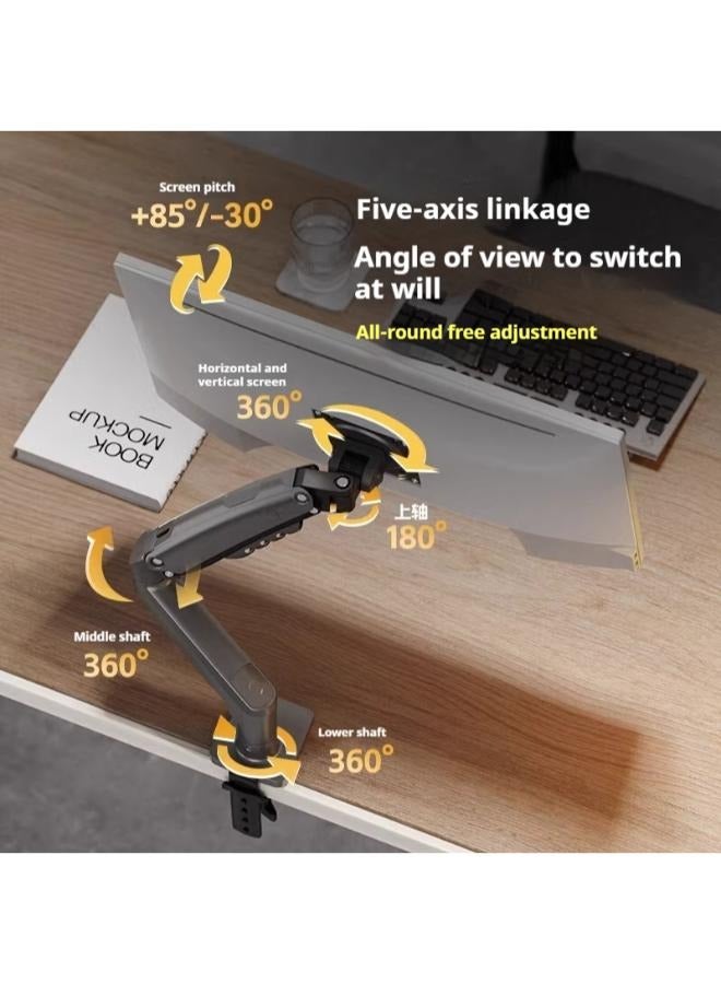 Generic Monitor Desk Mount Stand Full Motion Swivel Monitor Arm with Gas Spring for 17-30''Monitors(Within 4.4lbs to 19.8lbs) Computer Monitor Stand（Black）  - Image 4