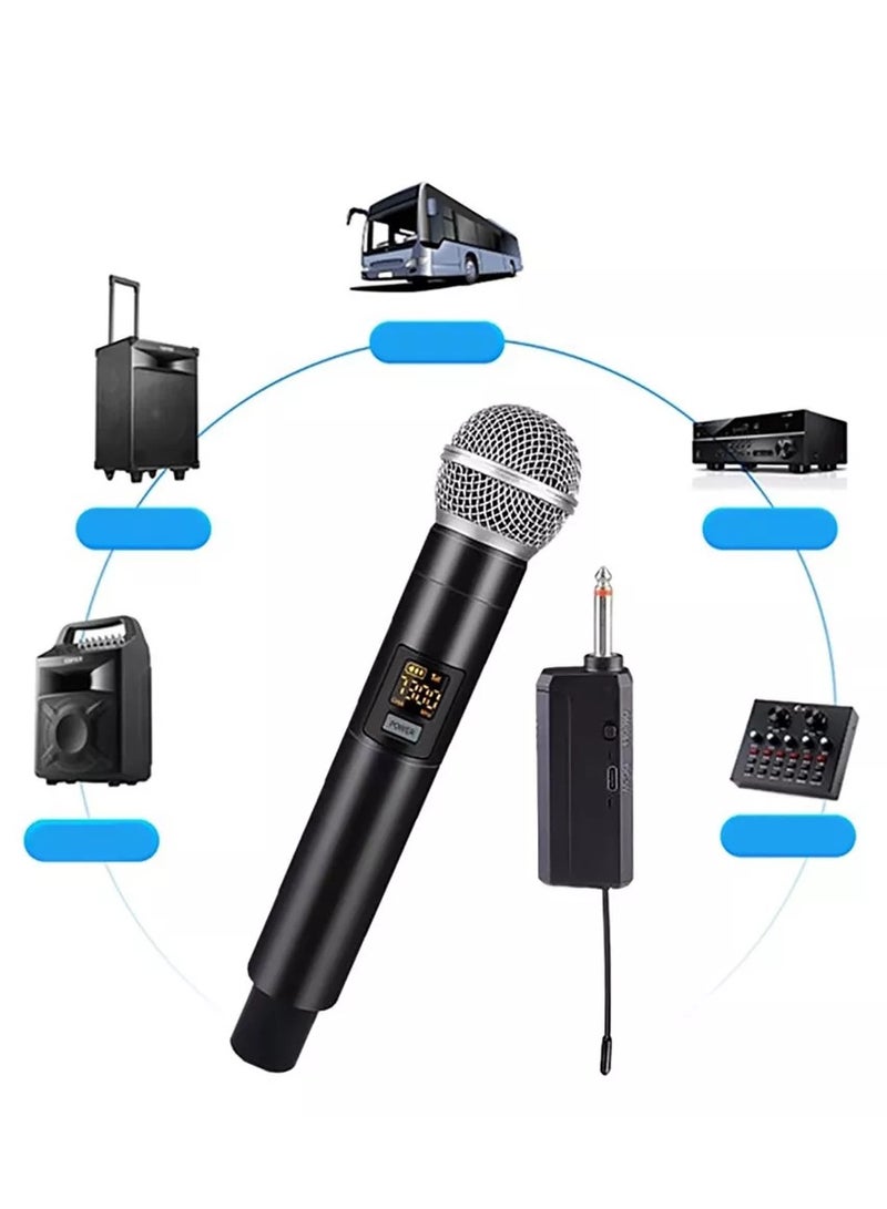 Wireless Microphone  UHF Cordless Dual Handheld Dynamic Mic Set With Rechargeable Receiver For Karaoke Party Voice Amplifier Singing Machine  - Image 3