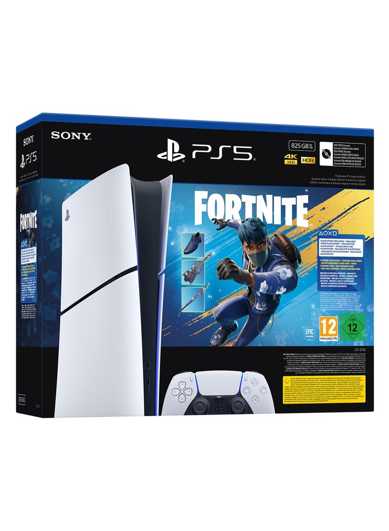 سوني بلاي ستيشن®5 إصدار رقمي 825GB – حزمة فورتنايت فلوارينغ كاوس - Image 1