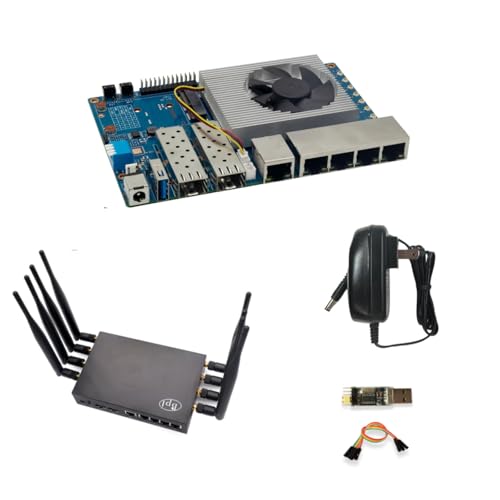 youyeetoo BPI-R3 WiFi 6 Router Development Board with MediaTek MT7986 Chip 2GB DDR RAM, 8GB eMMC Flash, Dual GbE LAN for IoT Router Projects, M.2 Key-E PCIe Interface (Banana pi R3 Router Board Kits) - Image 1
