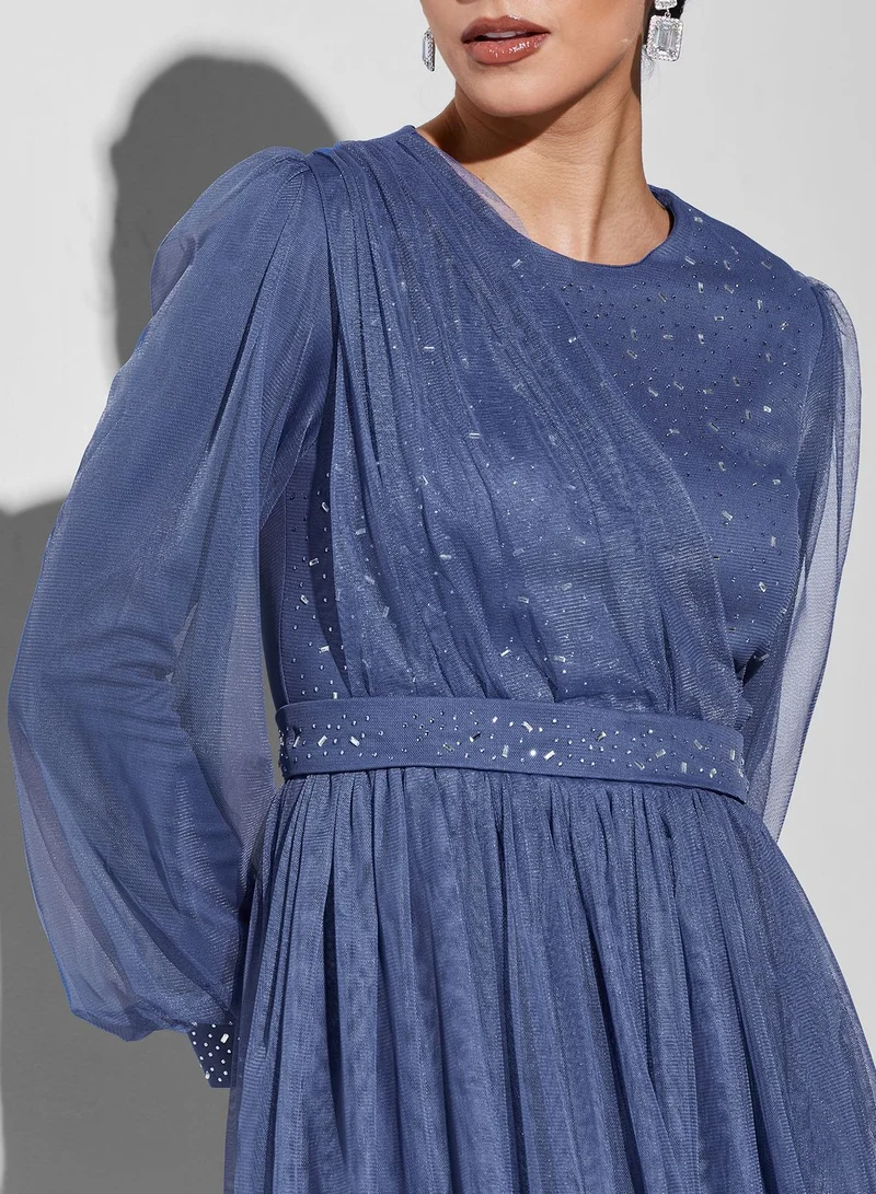 Khizana Shimmer Detail Dress