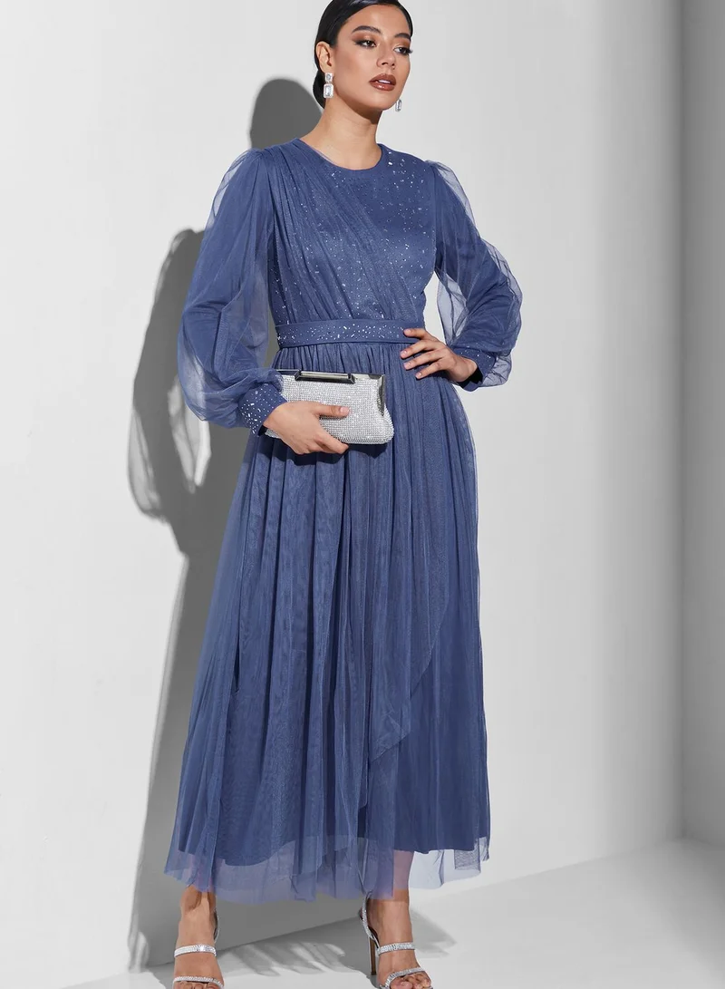 Khizana Shimmer Detail Dress